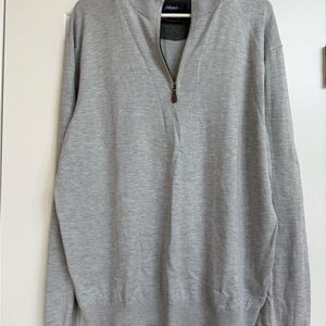 johnnie-O Gray Zip Up Men's Sweater